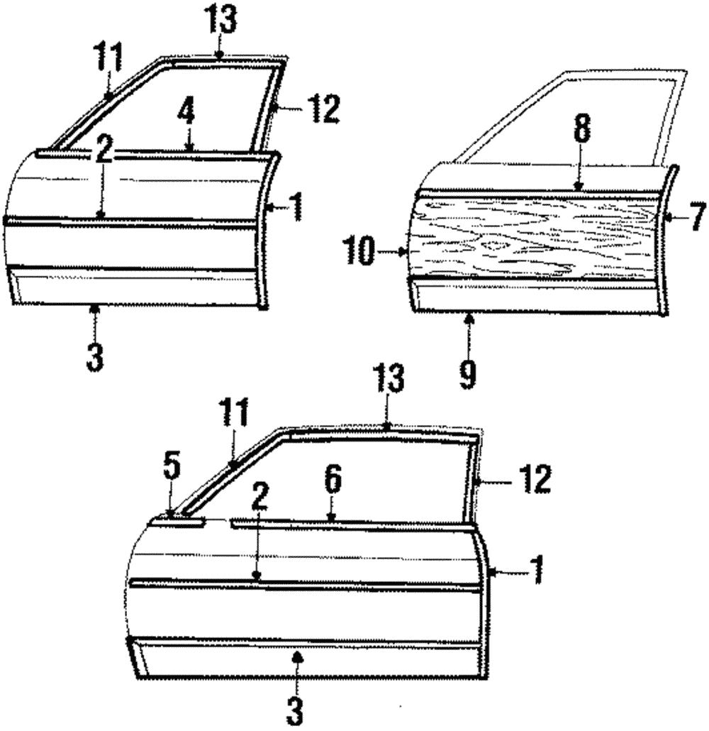 Molding Kit, Front S/D - GM (9637160)