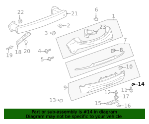 2022-2023 Chevrolet Bolt EV Rear Bumper Fascia Tow Eye Access Hole ...