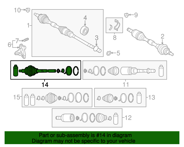 20172023 Mazda Cv Joint Kit fth522510