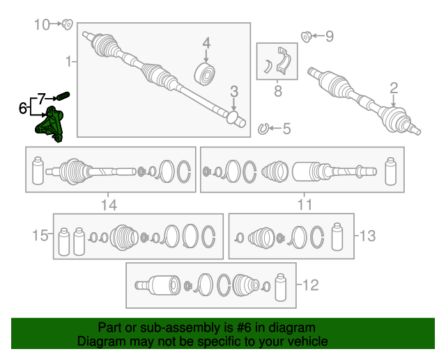 20142024 Mazda OEM NEW 20142020 Mazda 6 Mount Cv Axle Shaft Carrier