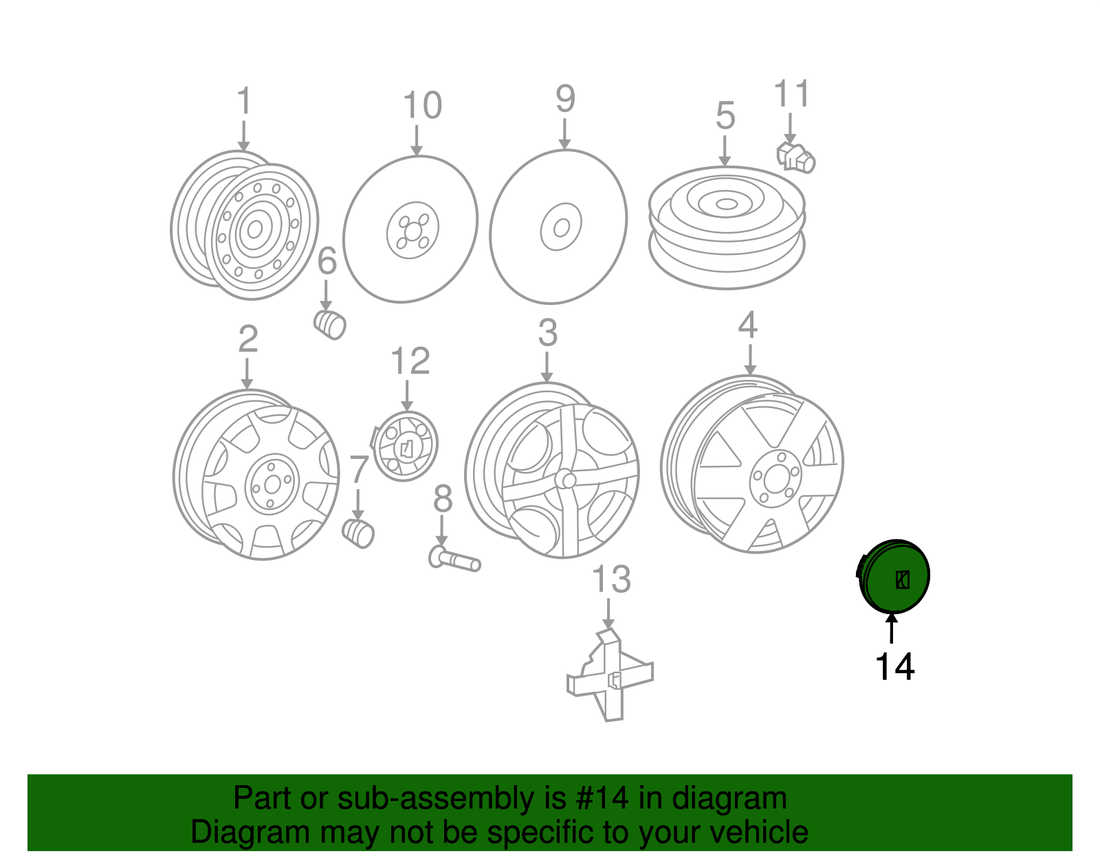 Cap, Hub - GM (09595598)