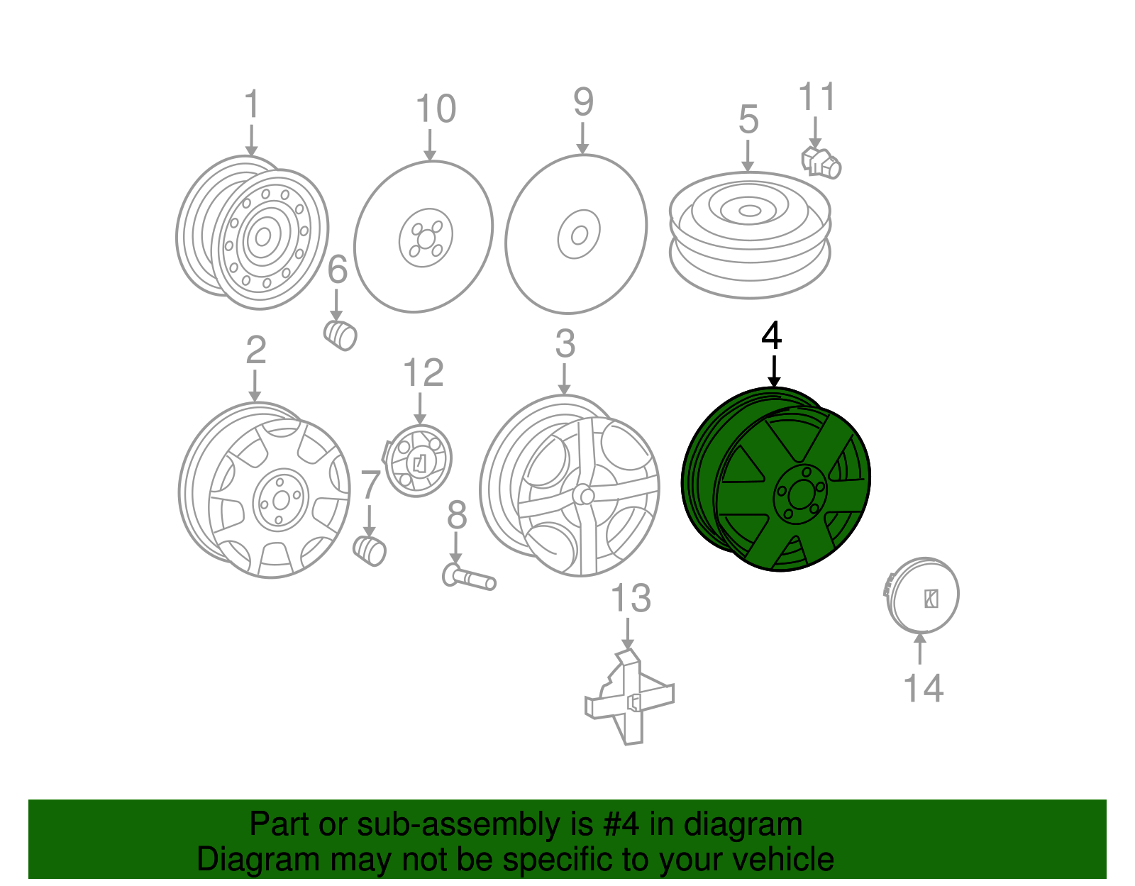 Wheel, 17X7 - GM (09595597)