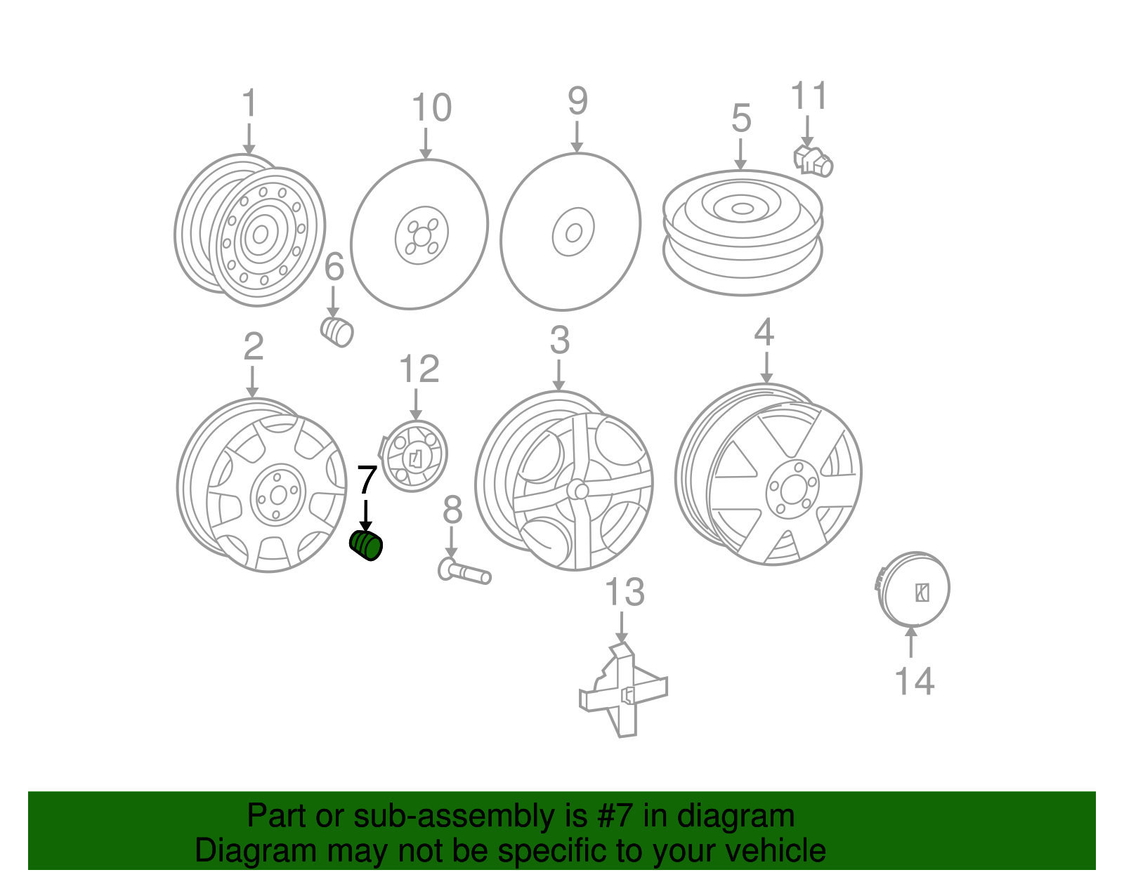 Wheel Lug Nut - GM (09598799)