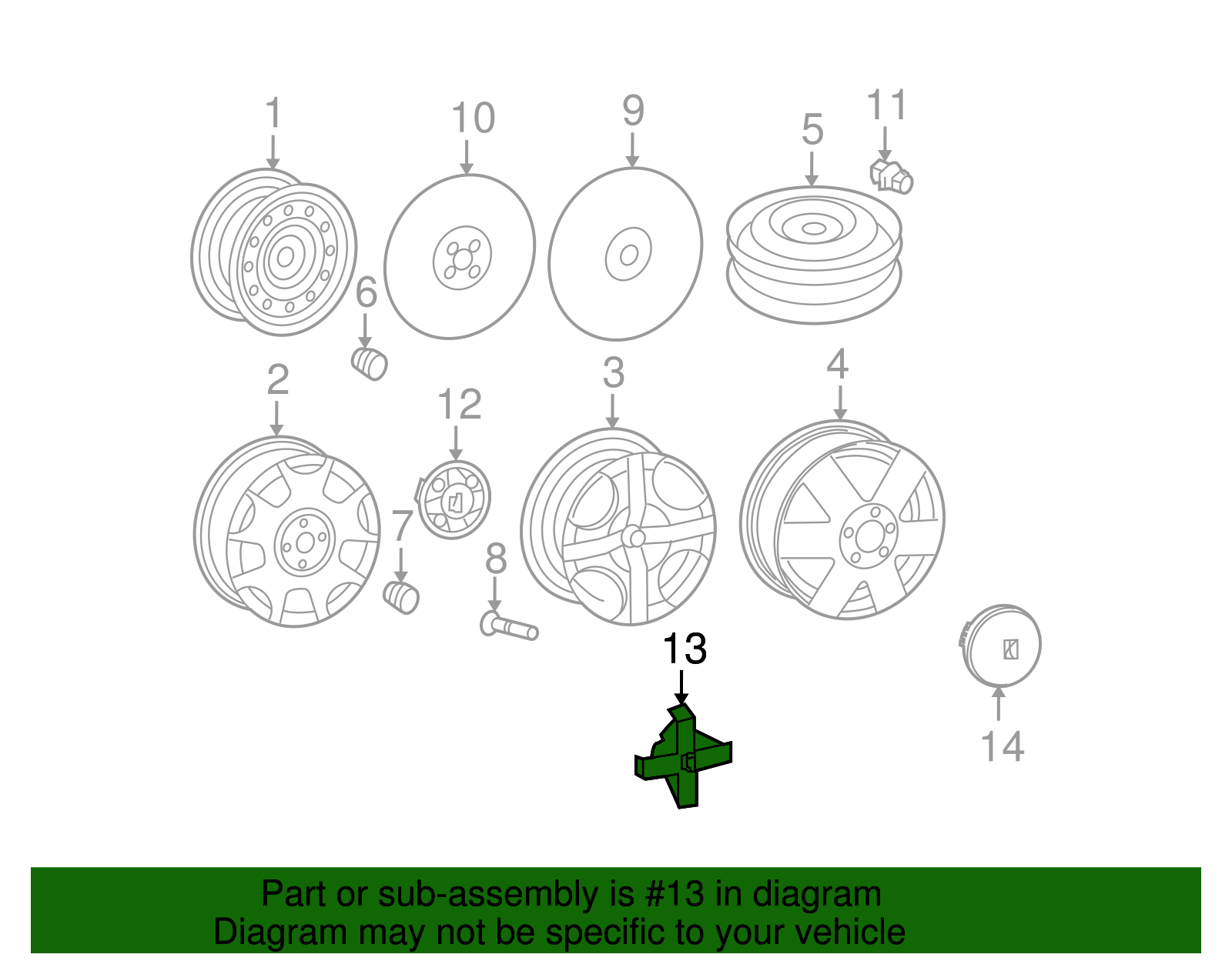 Cap, Hub - GM (09595835)