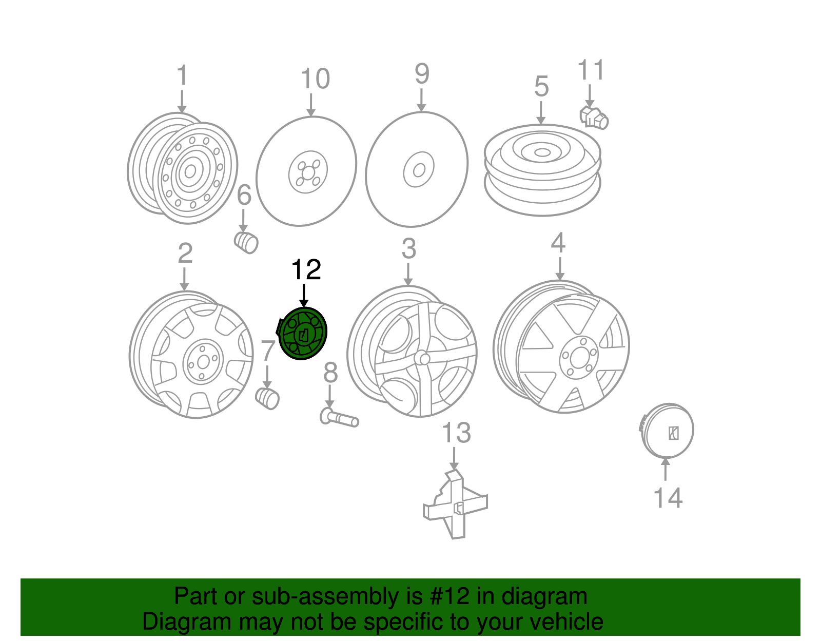 Cap, Hub - GM (09593541)