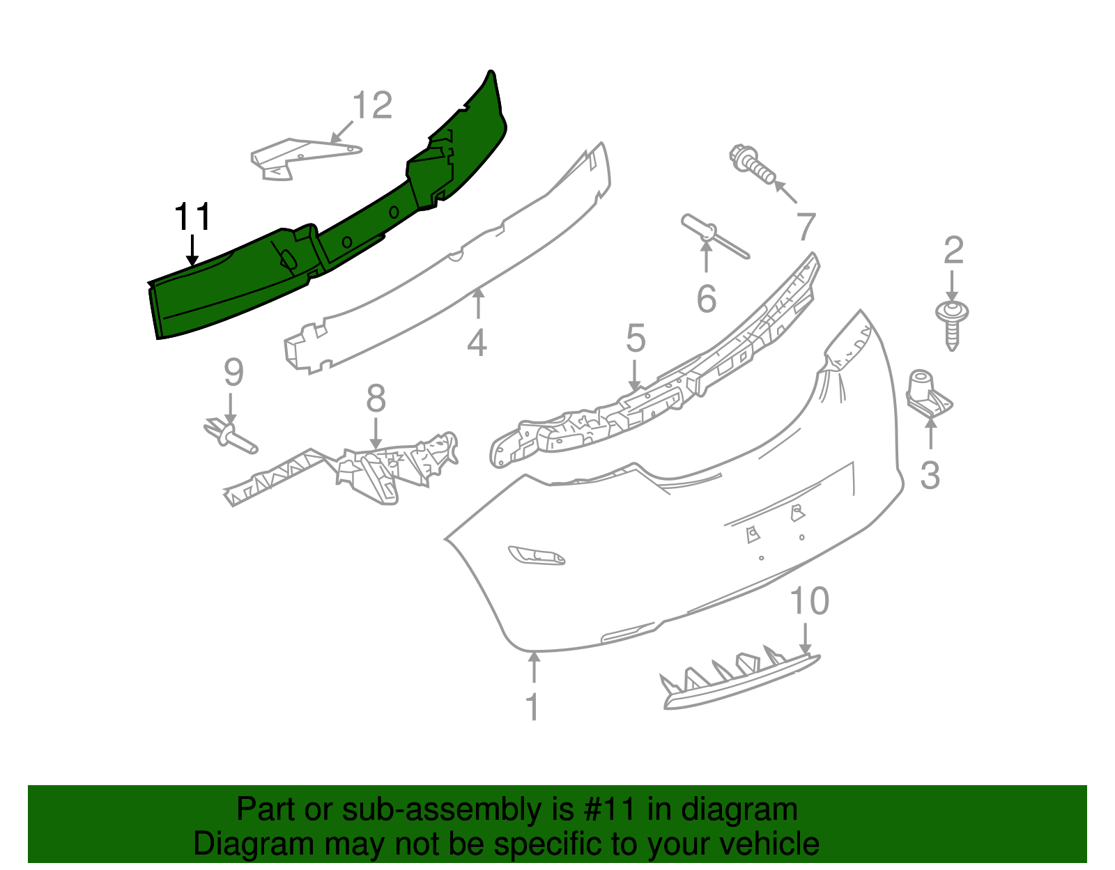 Absorber, Rear Bpr Fascia Engy - GM (93357705)