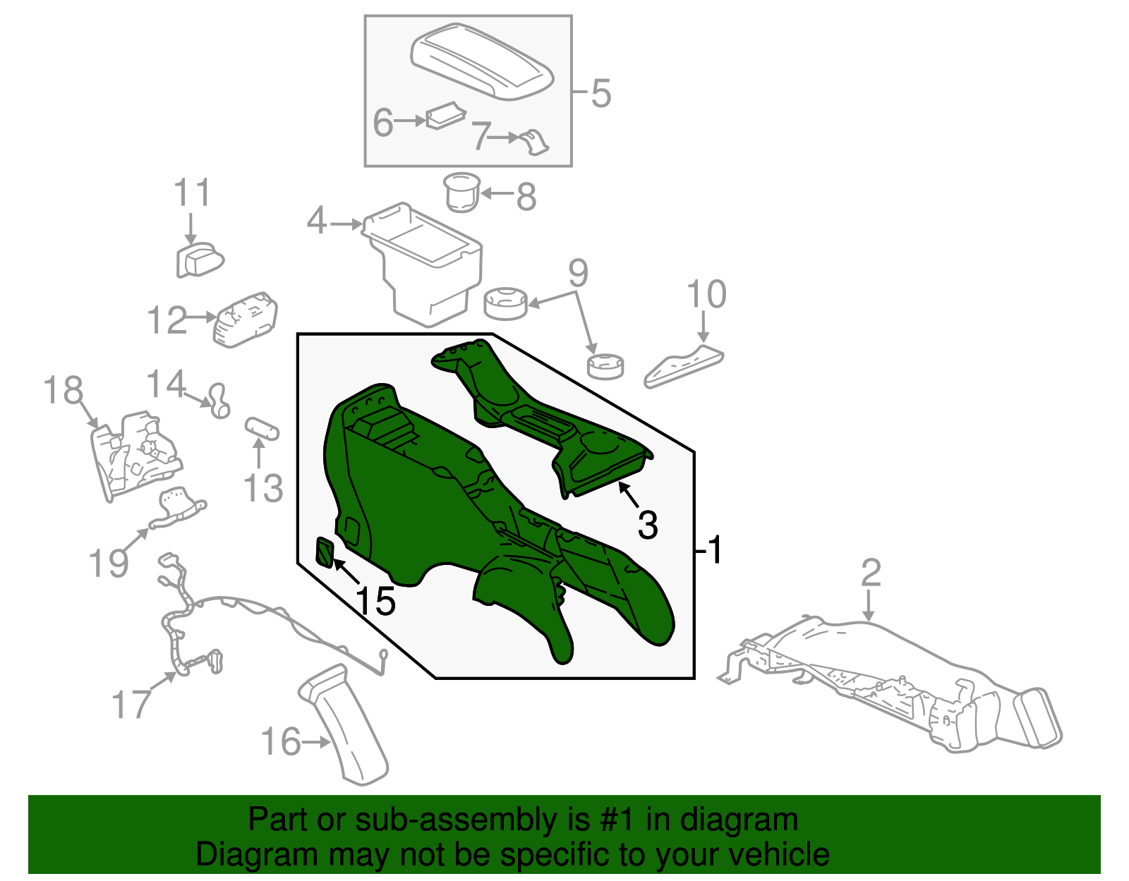 Console Assembly - GM (89045278)