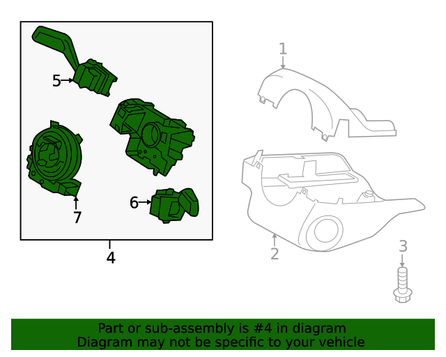 Housing Assembly Steering Column M2DZ3F791DB OEM Ford Parts