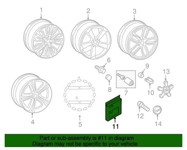 20052023 Audi Wheel Lock Kit 82A071455 Genuine Audi Parts