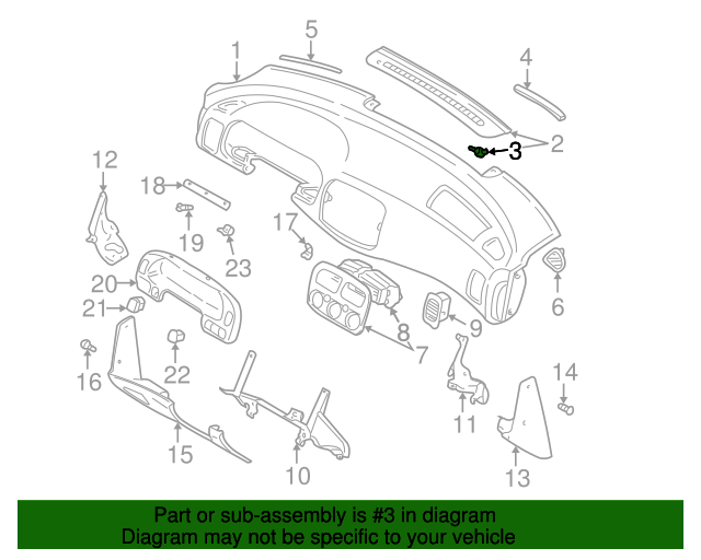 19931997 Subaru Impreza Defroster Grille Clip 66136FA051 Subaru