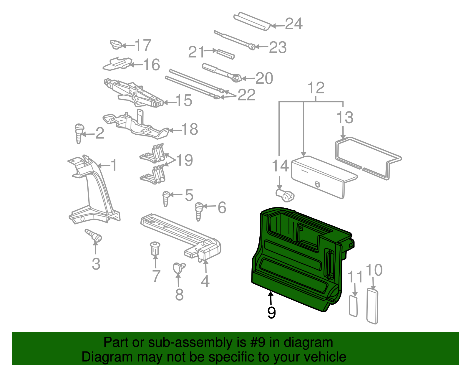 Box Assembly, Cargo Box Stow - GM (88980242)