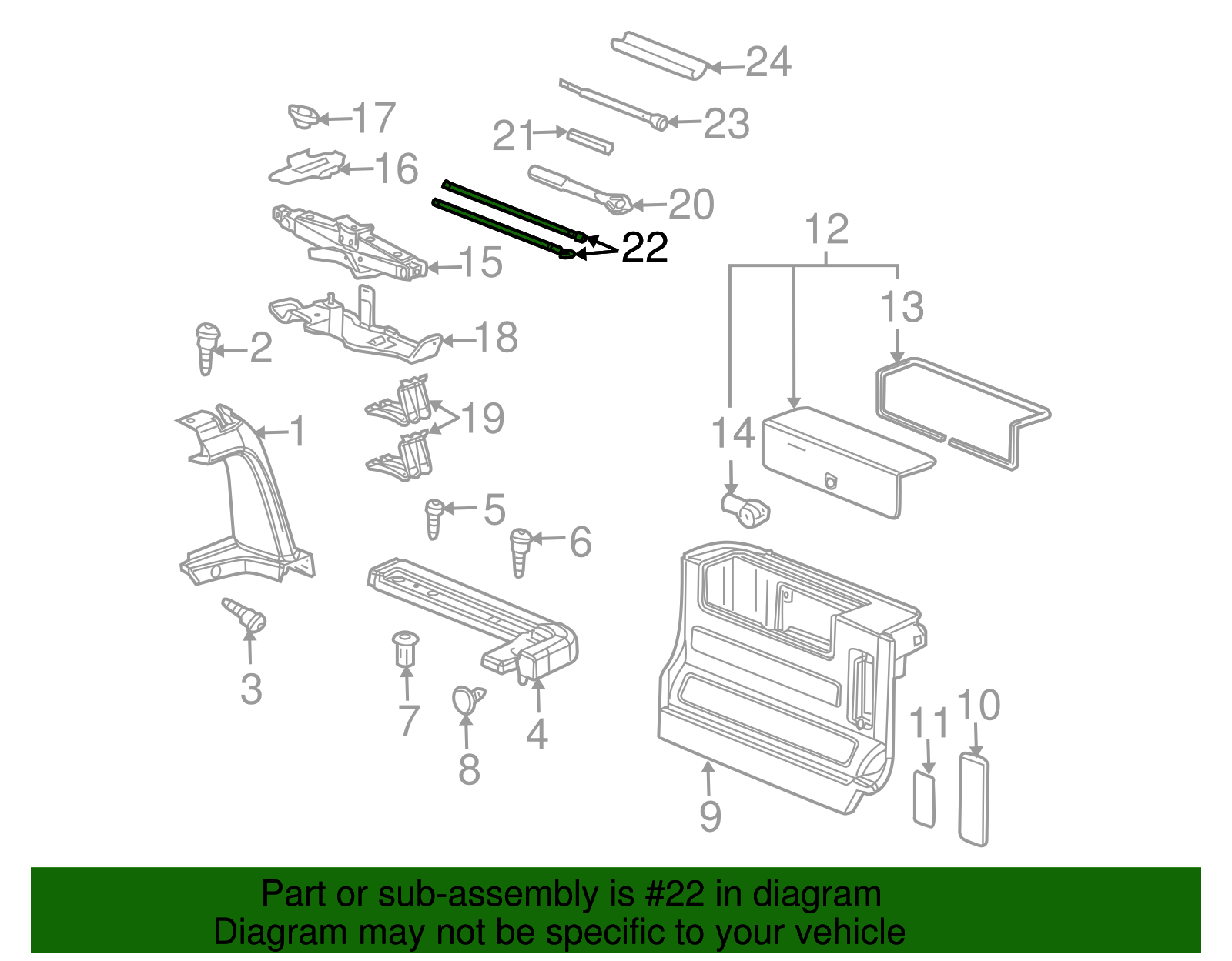 Vehicle Jack Handle - GM (12387938)