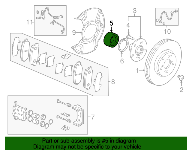 20142020 Acura MDX Front Wheel Bearing 44300TZ5A02 OEM Parts Online