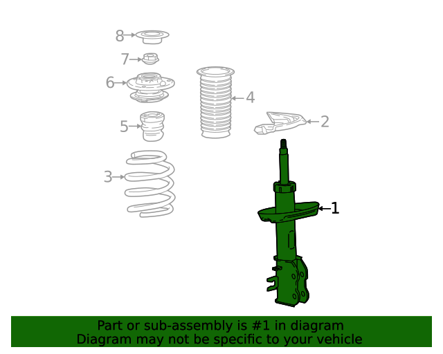 20222023 Chevrolet Bolt EUV Suspension Strut 42781624