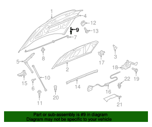 2006-2020 Mopar Window Molding Rivet 6035073 | TascaParts.com