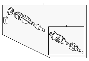 2004-2012 Mitsubishi Axle Assembly MN147043 | Mitsubishi Parts 