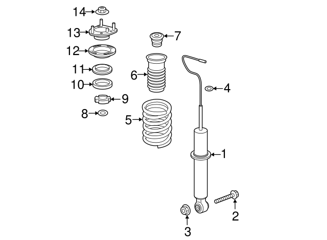 2017-2019 Porsche 911 Suspension Shock Absorber 991-333-051-72 