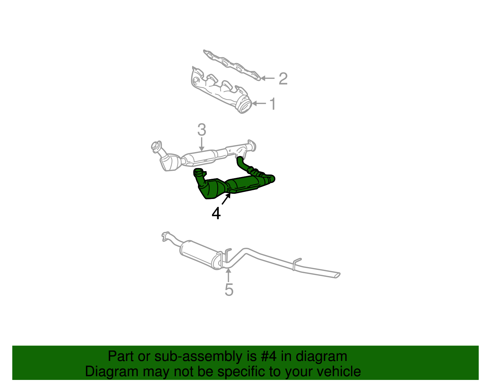Catalytic Converter - Ford (YL3Z-5E212-GA)