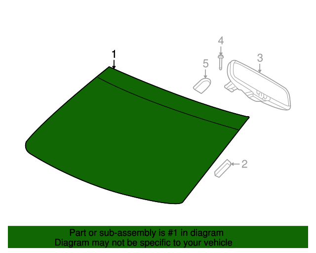 2018 Dodge Grand Caravan Windshield 68368276AC Mopar Parts Canada