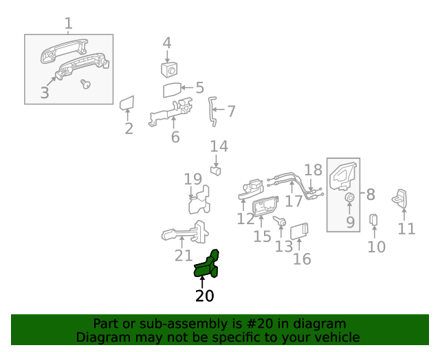 6877004010 Lower Hinge 20052021 Toyota OEM Parts Quick
