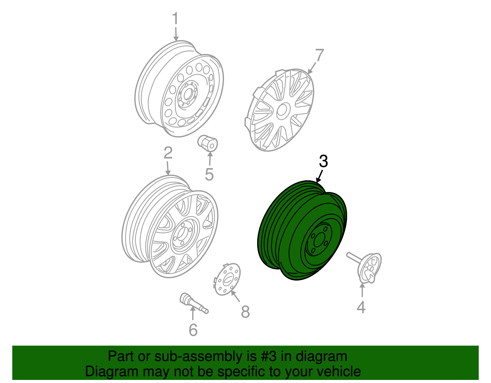 Wheel, Alloy - GM (96653135)