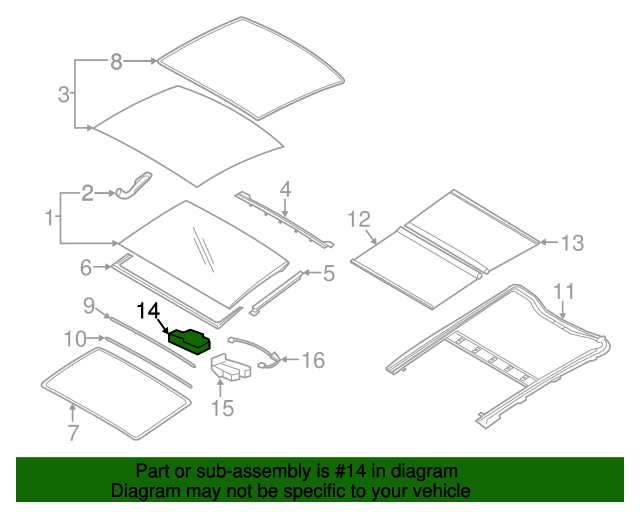 20132016 Kia Optima Sunroof Motor 816712T210 Kia Parts Store Kia