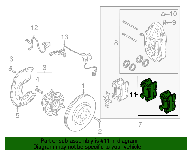 58101J5A51 Disc Brake Pad Set 20182022 Kia Stinger Kia.Parts Store