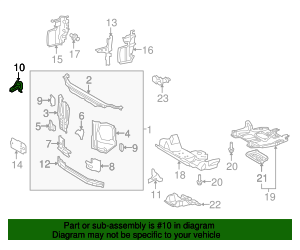 Genuine Toyota Fender Mtg Bkt part# 53803-35030 for 2010-2024 Toyota ...
