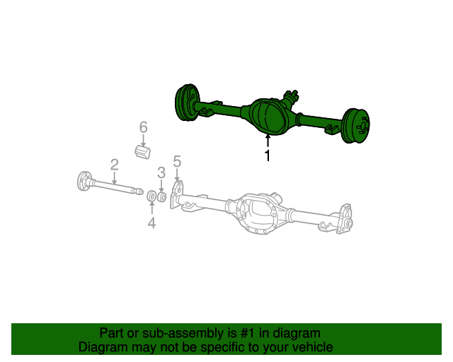 20002001 GM Axle Assembly 15086718