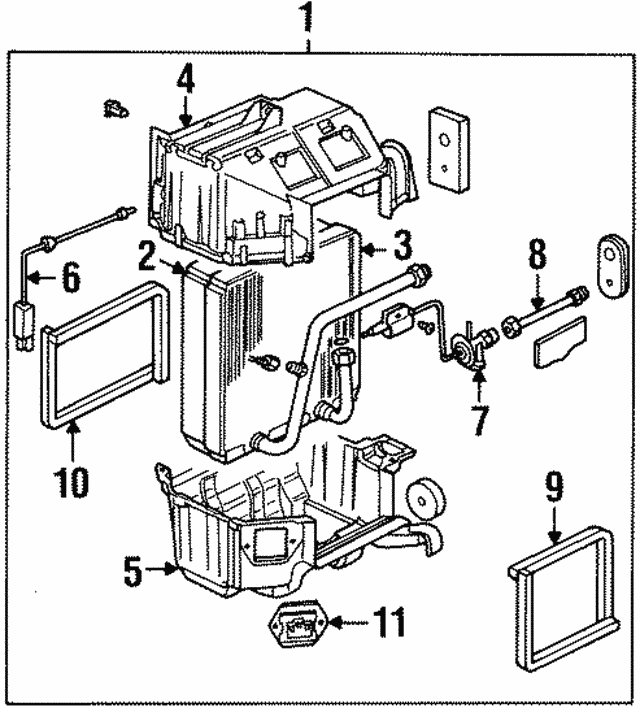 1999 Isuzu Evaporator Assembly 8972014231 Isuzu Parts Center
