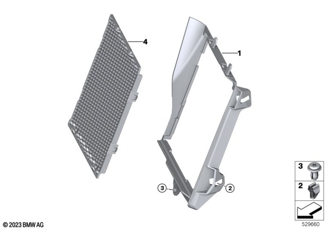 46631541477 - Air Duct, Left 2022-2024 BMW-Motorrad R 1300 GS  