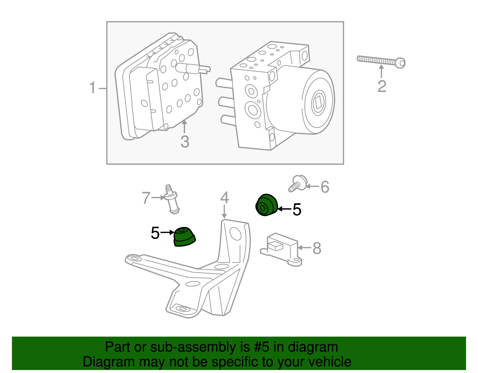 Electronic Parking Brake Control Module  Insulator - GM (92274117)