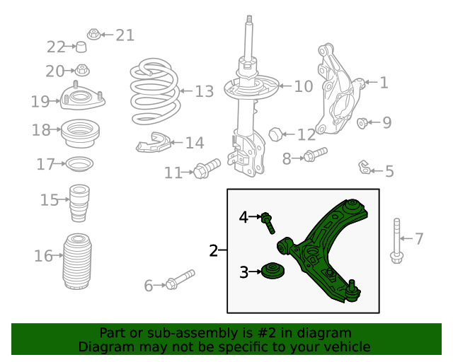 BDTS34350E Lower Control Arm 20192021 Mazda 3 MazdaSwag