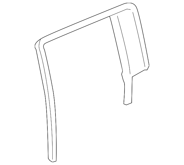 20062010 Hummer H3 Passenger Side Rear Door Stationary Window 25830046