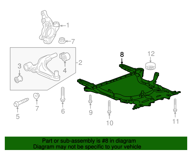 Genuine OEM Front Cradle Part 42703221 Fits 20162019 Chevrolet Cruze