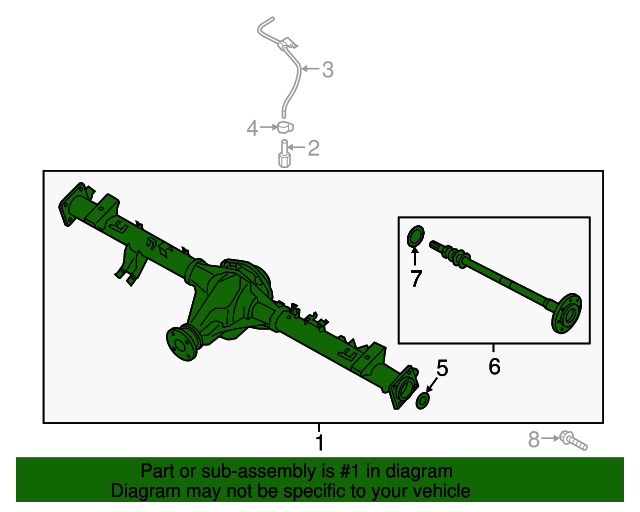 20202023 Nissan TITAN Axle Assembly 430039FV3A Nissan Parts Plus