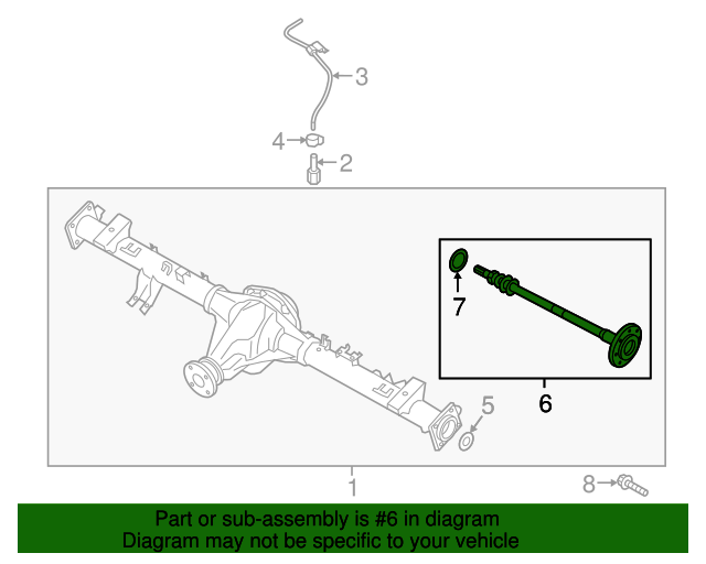 20172023 Nissan TITAN Axle Shaft 38162EZ11A Nissan Parts Plus