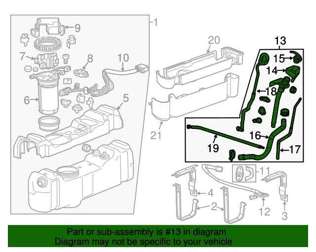 84530483 Emission Reduction Fluid Tank Filler Pipe 20112016 GM