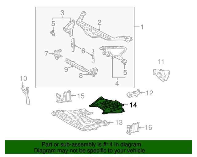 5144224022 Under Cover 20022010 Lexus SC430 Lexus Parts Outlet