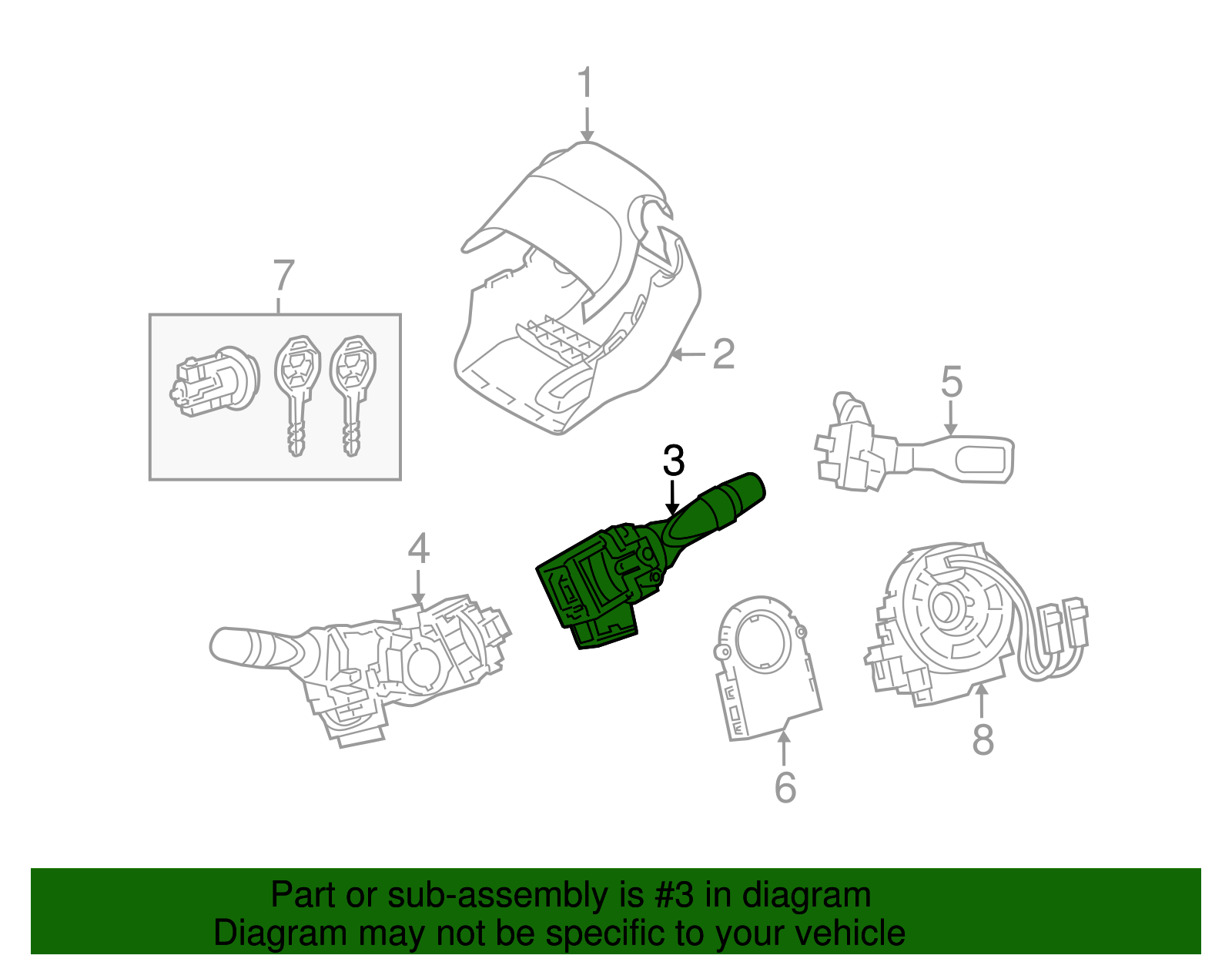 Wiper Switch - Toyota (84652-06350)