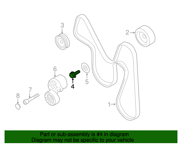 SU00300502 Idler Pulley Bolt 20132020 Toyota nashuatoyota