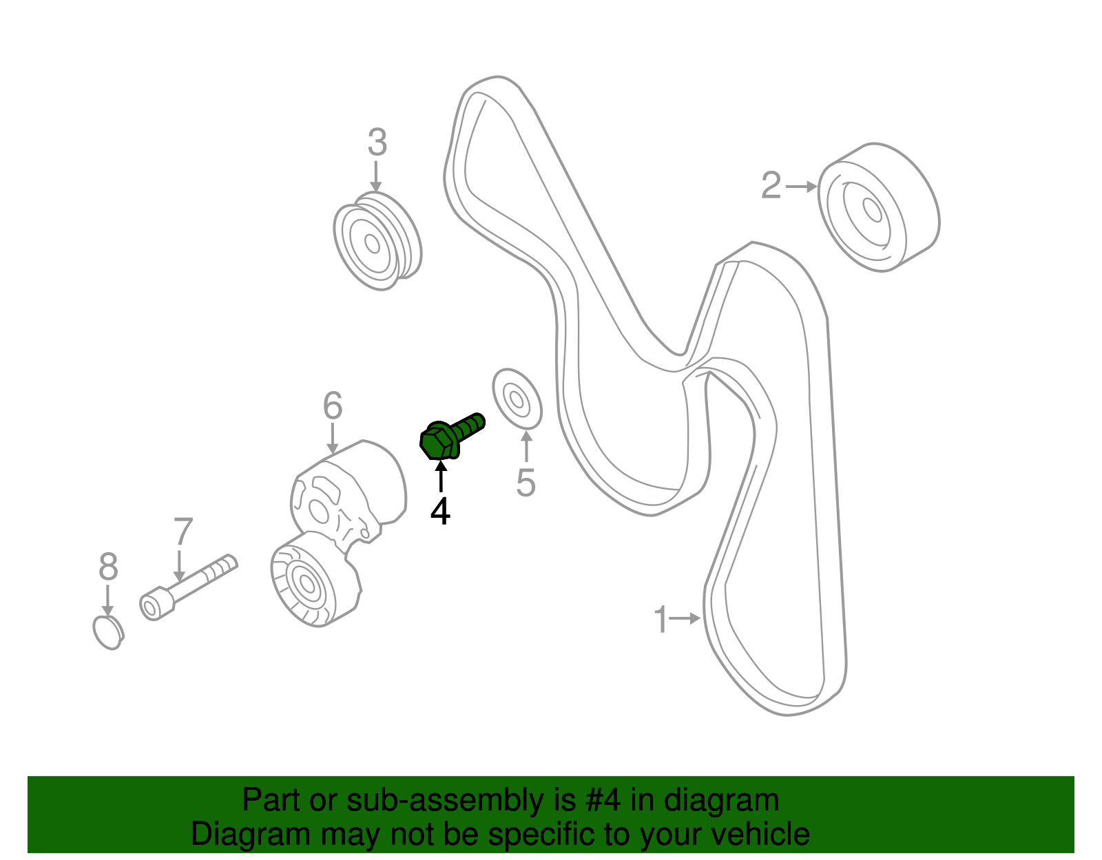 Idler Pulley Bolt - Scion (SU003-00503)