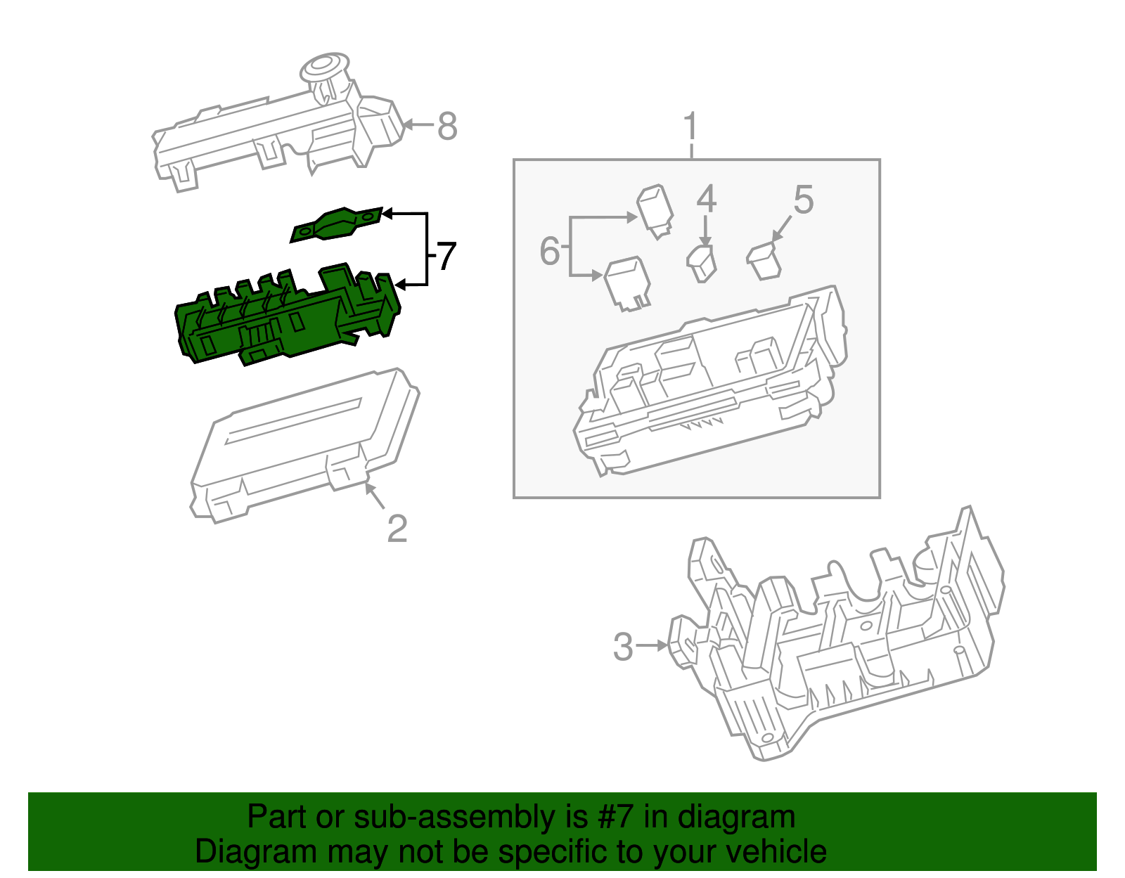 Battery Distribution Engine Compartment Fuse Block - GM (84014023)