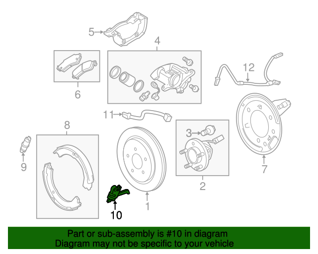 25867413 Rear Parking Brake Actuator Lever 20112015 Cadillac CTS