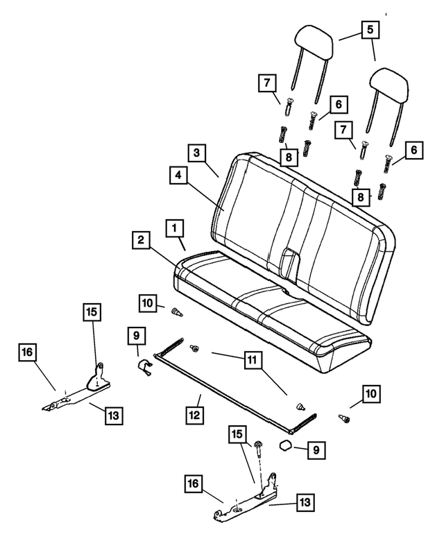 20042006 Dodge Durango Rear Headrest ZS211D5AA My Mopar Parts