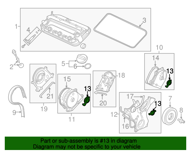 11812P8AA00 Grommet, Timing Belt Cover 19982021 Honda Honda Parts Online