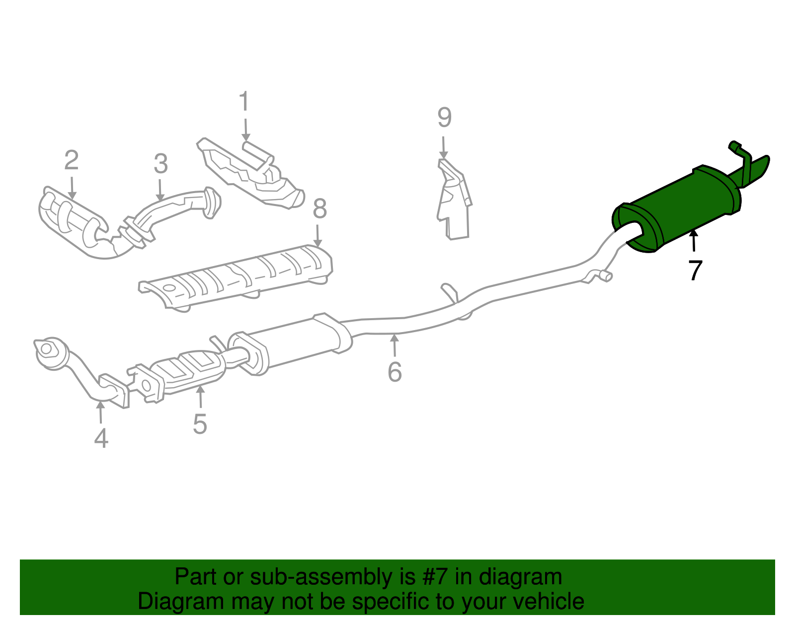 Muffler & Pipe - GM (25657446)