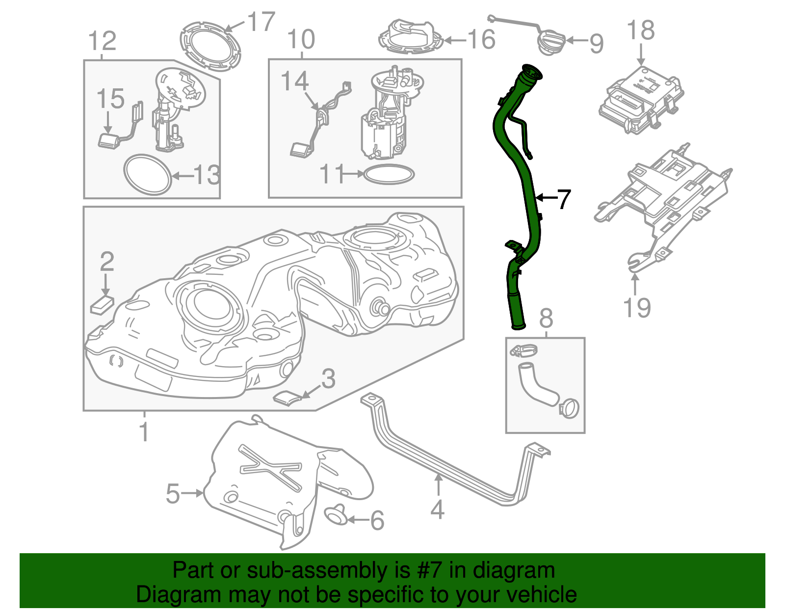 Fuel Tank Filler Pipe - GM (84044751)