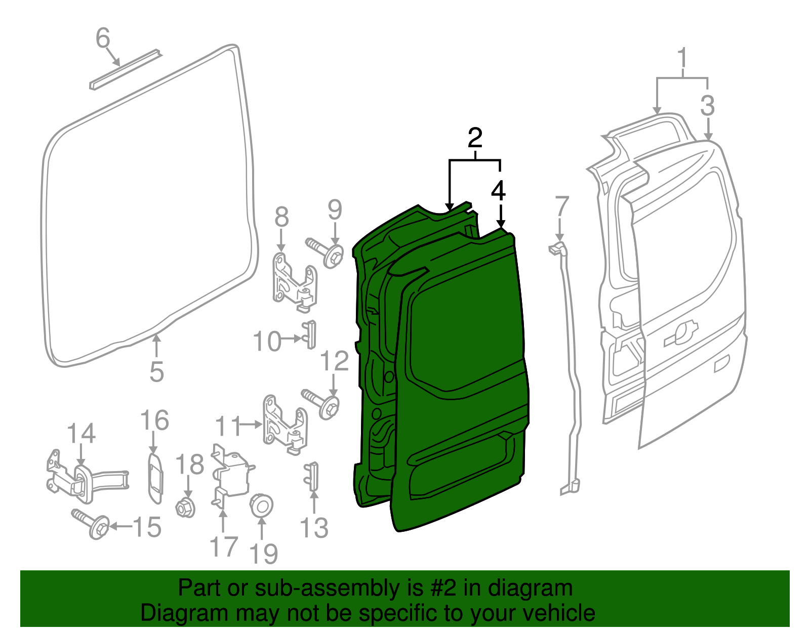 2014-2023 Ford Transit Connect Door Shell DT1Z-6140011-R | OEM Parts Online
