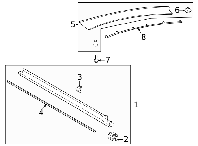 Ford LJ7Z-7810176-AB - Rocker Molding - 2020-2021 Lincoln Corsair | OEM ...